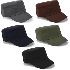 Casquette de baseball unisexe 5 panneaux en coton lavé, style sportif, à calotte plate, respirante, à visière courte, avec broderie, pour usage quotidien - Product Image 1