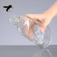 Bouteille à liqueur en verre super flint de haute qualité 700 ml, impression personnalisée pour Tequila, Vodka, Whisky, spiritueux, bouchon en liège, fond épais, vide