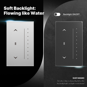 Interruptor Inteligente para Cortinas Tuya Zigbee, Serie MOES Star Feather <span class=keywords><strong>con</strong></span> <span class=keywords><strong>Pantalla</strong></span> Táctil y Retroiluminación Fluida, Compatible <span class=keywords><strong>con</strong></span> <span class=keywords><strong>Alexa</strong></span> y Google Home - Product Image 6