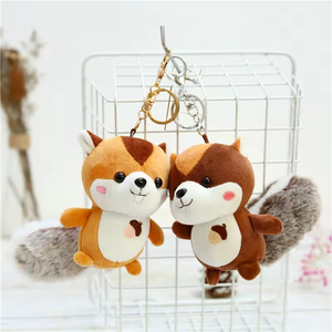 Llavero de Peluche de <span class=keywords><strong>Ardilla</strong></span> Personalizado al por Mayor, Juguetes de Peluche Suaves y Lindos para Fiestas de Cumpleaños, Llaves, Mochilas - Product Image 3