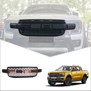 Front Grille fits for Ford Ranger 2023 2024 T9 W/Light Letters Matte Black  