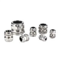 Presse-étoupe électrique antidéflagrant étanche IP68 Atex NPT PG en laiton nickelé/acier inoxydable pour câbles M12-M63