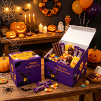 Boîte d'expédition en carton ondulé écologique pour Halloween, personnalisable avec logo imprimé, pour coffret cadeau de fêtes