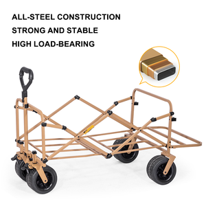 Chariot de plage robuste et personnalisé, plateforme à quatre roues, <span class=keywords><strong>construction</strong></span> en acier au carbone, chariot utilitaire polyvalent pour le camping et les pique-niques - Product Image 3