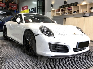 Labbro paraurti anteriore in fibra di carbonio stile supertecnica per Porsche <span class=keywords><strong>Carrera</strong></span> <span class=keywords><strong>911</strong></span> 991.2 - Product Image 3