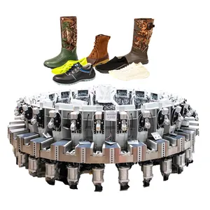 Máquina de fabricación de suelas de zapatos de alta calidad, inyección rotativa de seguridad deportiva automática, 30 estaciones