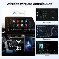 Adaptateur CarPlay sans fil GRANDnavi 2 en 1 : transforme le CarPlay filaire d'origine en sans fil, taille compacte, connexion rapide et facile, USB-C, Android Auto sans fil