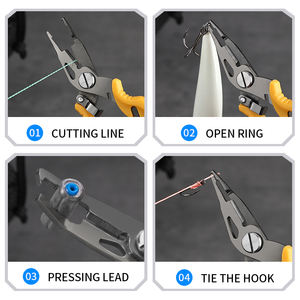 KLIFISHING 2CR13 Baja Tahan Karat dengan Lapisan Titanium Alat Pancing Tang Pembuka Cincin, Tang Pancing Gunting - Product Image 2