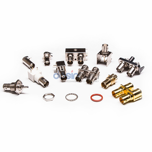 Conector hembra BNC doble de Ángel derecho a través del orificio para montaje en panel - Product Image 6