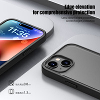 Housse de téléphone magnétique souple TPU Edge Semi Transparent givré arrière mat pour iPhone 15 & 15Plus étuis de téléphone portable