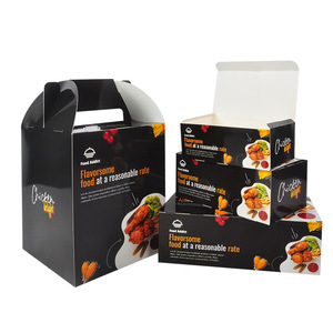 Tùy chỉnh kích thước ra container chiên gà nhanh chóng bao bì Takeaway thực phẩm giao hàng hộp giấy cho nhà hàng - Product Image 3