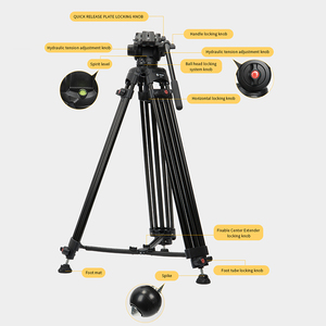 <span class=keywords><strong>Fotopro</strong></span> Buen Precio Aluminio Plegable Extensible Estirable DV Video Fotografía Soporte Trípode - Product Image 4