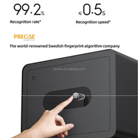 Nouvelle Boîte de Dépôt Sûr Intelligente Mijia Mi Wifi BLE 30cm avec Plaque d'Acier Anti-Perçage et Reconnaissance d'Empreintes Digitales à Semi-Conducteur pour l'Application Xiaomi
