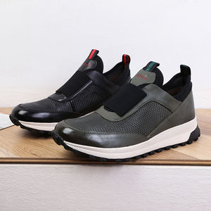 Zapatos de cuero personalizados para hombre, zapatillas informales para correr a la moda, color blanco y negro, venta al por mayor, 2022 - Product Image 5