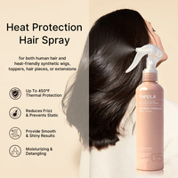 Brume capillaire hydratante et lissante à effet soyeux, protection thermique, soin sans rinçage, personnalisable avec votre logo