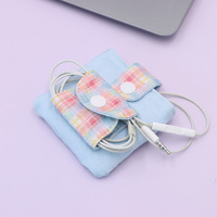 Sac de rangement portable en toile pour câbles et écouteurs avec boucle – Accessoire de bureau idéal pour le bureau