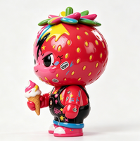 Figurine personnalisée Graffiti Monstre Fraise en PVC et ABS, Statue moulée, Fabrication OEM en usine chinoise pour la vente en gros aux marques