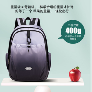 Sesame Baby <b>Student</b> <b>Backpack</b> 15 Inches Large Capacity Ultralight Color Blocking Unisex School Education <b>Backpack</b> - Product Image 2