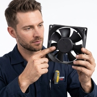 Ventilateur de refroidissement DC 8025 avec roulement à billes et pales en plastique 12V/24V, personnalisable OEM/ODM pour équipement onduleur solaire