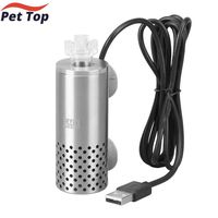 Boîtier de traitement de nettoyage de surface d'eau pour aquarium, en acier inoxydable, alimenté par USB, avec ventouse fixe pour éliminer le film gras