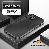 Casing Magnetik Bingkai Logam Aluminium Keren untuk iPhone 13 12 14 15 Pro Max, Pelindung Lensa Kaca, Penutup Belakang PC