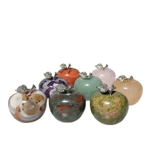 Conception populaire En Gros Belle Pierre Gemme En Cristal Sculpté À <span class=keywords><strong>La</strong></span> Main Pomme pour <span class=keywords><strong>la</strong></span> décoration - Product Image 1