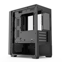 Gabinete de PC para Juegos WANMISLE 2026 Popular de Media Torre MicroATX, Aleación de Aluminio, con Ventana Lateral, Blanco/Negro, Compatible con ITX