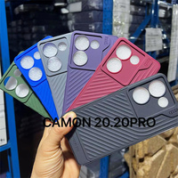 Nouvelle vente en gros d'usine 2024, coque de téléphone portable en TPU anti-chute à rayures pour Tecno Spark 20/20C/20 Pro/Pop 7 Pro/Pop 8