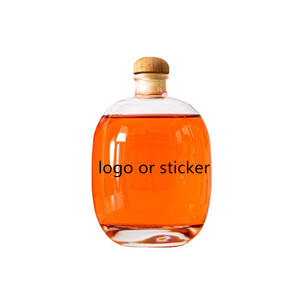 Hot Selling 250ml 500ml Flat Empty Glass Liquor Bottle for Whisky Rum Spirits Vodka <strong>Gin</strong> with Stopper - Product Image 2