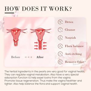 Prof.Ding Perles Yoni à base de plantes originales Nettoyer les perles Tampons de nettoyage Vaginal Clean Point Perles Yoni en gros pour la fertilité - Product Image 4