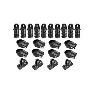 Black <b>Nylon</b> Mountain-Shape Base with <b>Slip</b> Sleeve and <b>Slip</b> Cap Top Rotating Armor for Marine and Yacht Awning Hardware - Product Image 5