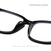 Lunettes carrées anti-lumière bleue à la vente chaude, logo personnalisé imprimé, monture en PC, lunettes bloquant la lumière bleue pour unisexe, tous les visages