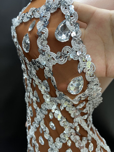 Novance Y4296时尚连衣裙2024棕色彩色舞会礼服钻石奢华女装派对俱乐部穿优雅高 - Product Image 3