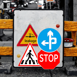 Dấu hiệu an toàn tùy chỉnh bảng hiệu giao thông phản chiếu cải thiện an toàn đường bộ với mô hình tam giác nhôm - Product Image 1