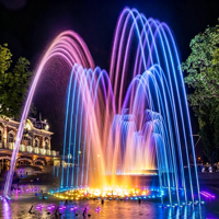 Fuente Comercial para Exteriores - Acero Inoxidable, Diseño Moderno Ecológico, Venta Directa de Fábrica para Jardín, Parque, Villa Musical
