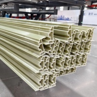 Pultruded Fiberglass PU Sliding Window Frame Profile Low Uvalue Composite Extrusion for Passive House Energy Efficient Buildings