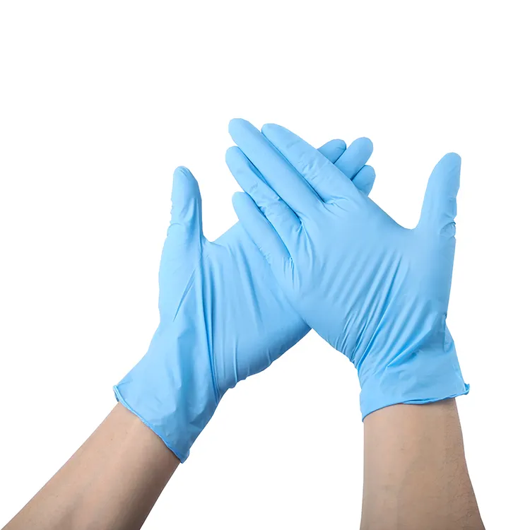 일회용 시험 블루 파우더 무료 장갑 의사 치과 니트릴 검사 의료용 캐주얼 플라스틱 장갑