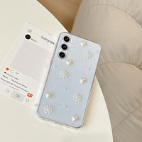 Coque de téléphone portable populaire en résine 3D avec motif ours, cœur, perle et nœud pour Samsung Galaxy S26 S25 S24 S23 Ultra A17 A37 A57 A56