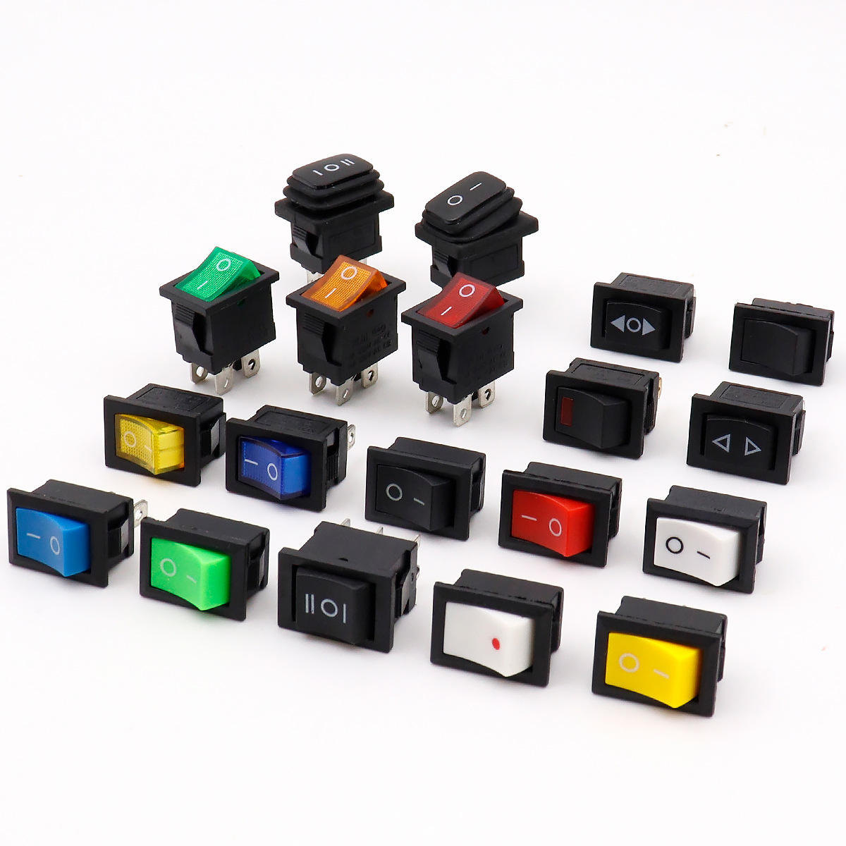KCD1 Square Rocker Switch 15x21mm | 2/3/4/6 Pin SPDT/SPST ON-OFF with Light | Eco-Friendly (RoHS) | Customizable Bulk Wholesale