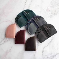 Étui à aiguilles en cuir véritable, porte-aiguilles magnétique, organisateur d'aiguilles à broder et à coudre portable