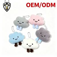 Porte-clés nuage en peluche mignon, pendentif doux en forme de nuage pour couple, ornement à suspendre pour sacs à dos et sacs, accessoire cadeau romantique