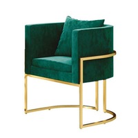 Canapé moderne en tissu velours personnalisé en usine Chaise longue pour salon de manucure Chaise de réception pour salle à manger Hôtel Salon de beauté