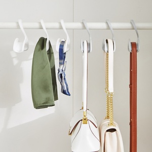 Custom Logo /Color Plastic <b>Hook</b> Hanger Custom Sturdy White Plastic Tie Hanger Bag <b>Hook</b> <b>Hanging</b> Hanger <b>for</b> Display Household - Product Image 4