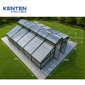 Tenda a Padiglione per Eventi con Tetto Trasparente 20x30 30x30 30x50 50x50, Resistente, per Esterni, con Picco, Tipo Atrio, Copertura per Patio - Product Image 3