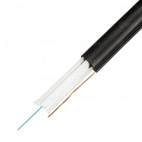 Cable de Fibra Óptica Plano para Exteriores FTTP, Suministro de Fábrica, 1/2/4/8/12/24 Núcleos, Tonable