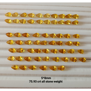 พลอยแซฟไฟร์สีเหลืองคุณภาพสูงที่เพาะเลี้ยงในห้องปฏิบัติการ รูปทรงหลากหลาย ตัดตามสั่ง ความใสสูง สำหรับทำเครื่องประดับ งานฝีมือ - Product Image 6