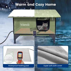 ให้ความร้อนบ้านสัตว์เลี้ยงสำหรับใช้งานกลางแจ้งกันน้ำกันลมติดตั้งง่ายเหมาะสำหรับแมวสุนัขฤดูหนาวและภูมิอากาศเย็น - Product Image 3