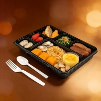 Contenants de préparation de repas à 6 compartiments avec couvercles, boîtes alimentaires jetables pour la livraison et la restauration, Contenedores De Alimentos pour restaurant