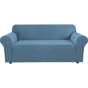 Customized Size Double-seat Modern Solid Color Comfortable <b>Sofa</b> Protector <b>Slipcover</b> Stretch Elastic L-Shaped Pet Cover 94% - Product Image 1