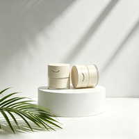 Pot pompe sans air rechargeable en plastique PP, blanc, avec couvercle miroir, pour crème visage, beurre corporel, lotion, personnalisable avec logo